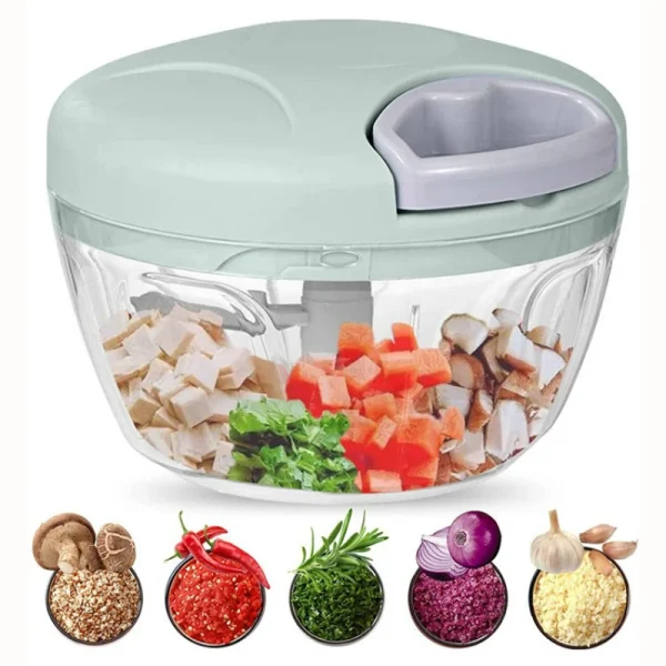 Manual Food Chopper, Compact & Powerful Hand Held Vegetable Chopper/Blender